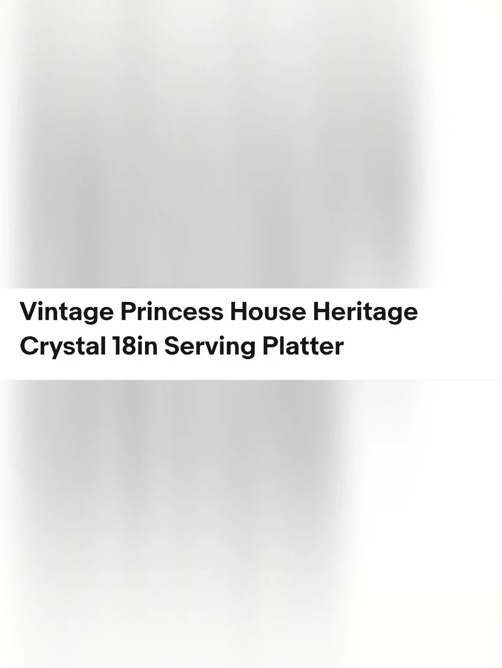 Princess House Clear Etched Floral Glass Platter